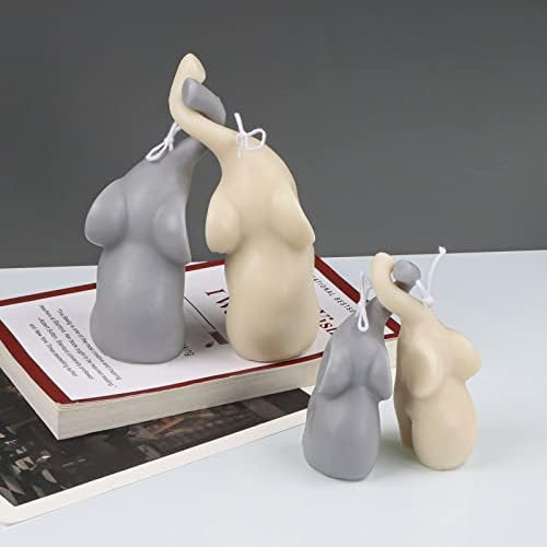 Форми за свещи Grainrain Силиконови 3D Слонове За производство на Восъчни Сапун От Смола, Комплект от 2 теми, Голям