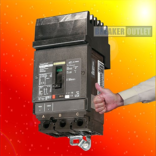 Рециклирани автоматичен прекъсвач Square D HDA36100 PowerPact 3 Щифта ABC Фаза 100A 600V