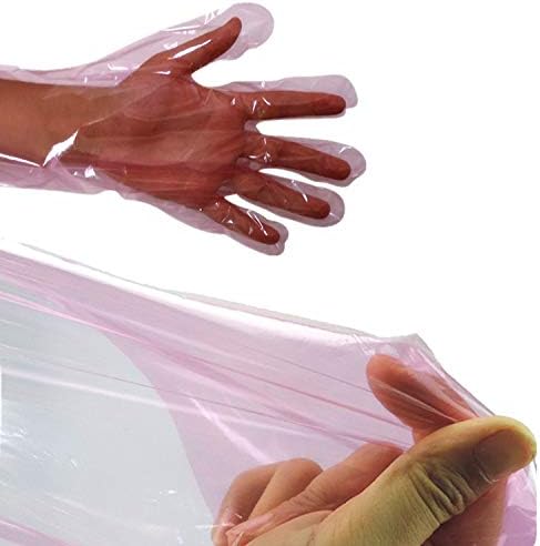 YouU UoYu Ръкавици за Еднократна употреба от меки пластмасови протектори, ръкавици за разглеждане на дълги ръце, ръкавици