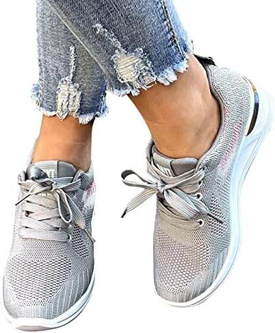 Дамски работна обувки на равна подметка Leewos, модни маратонки, лека защитни обувки върху мека възглавница с стелькой,