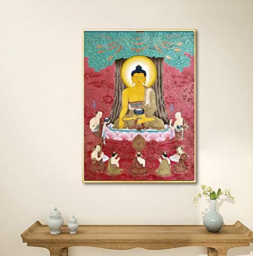 Китайската Култура Тханка Висококачествена Ръчно Рисувани Живопис На Буда Тибетски Будистки Религии (Без Рамка)