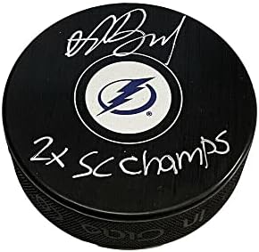 АНДРЕЙ ВЕДОМОСТИ подписа шайбата Тампа Светкавица - надпис 2x SC Champs - за Миене на НХЛ с автограф