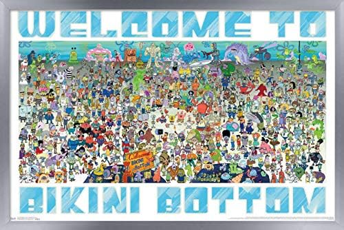 Международен плакат Trends Nickelodeon Спондж Боб - Всеки герой Някога 19 На стената, 22,375 x 34, версия без рамка