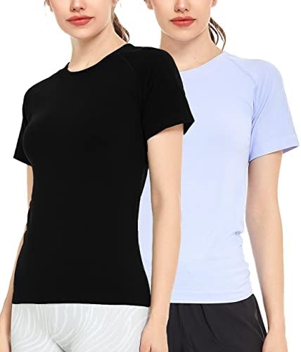 ANNVA САЩ, 2 Тренировъчни блузи за жени, Суха Засаждане, Впитывающая Влагата, От Дишаща Меки Тъкани, Спортни