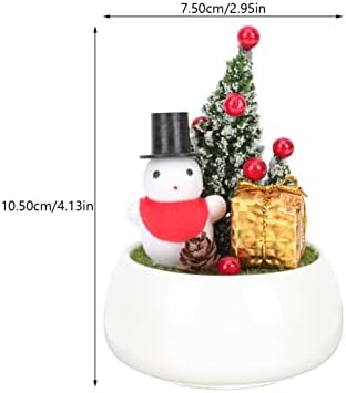 Коледно Дърво Десктоп Мини Коледни Декорации с Подарък Скоростна Коледа, Снежен човек Десктоп Украса за Празнично