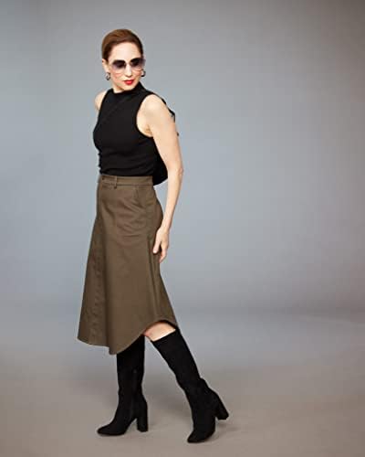 Универсална женска пола цвят на зехтин в стил милитари от @carla.rockmore