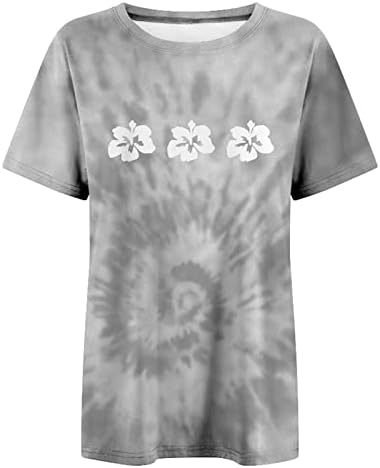 В памучна Тениска За момичета С Къс Ръкав и Графичен Дизайн Свободно, Намаляване, Реколта Блуза с равен брой гласове-Боя, Тениска За Жени 65