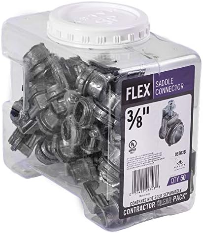 Халекс, 3/8 инча. Седловые конектори за гъвкави метални тръбопроводи (FMC), 06703B, 50 броя в опаковка