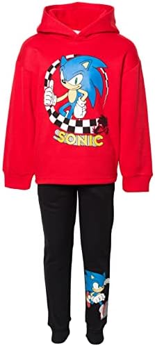 SEGA Sonic на Таралеж Knuckles Опашките Пуловер с качулка и Штанами В Комплект От Малко Дете до Голям Дете
