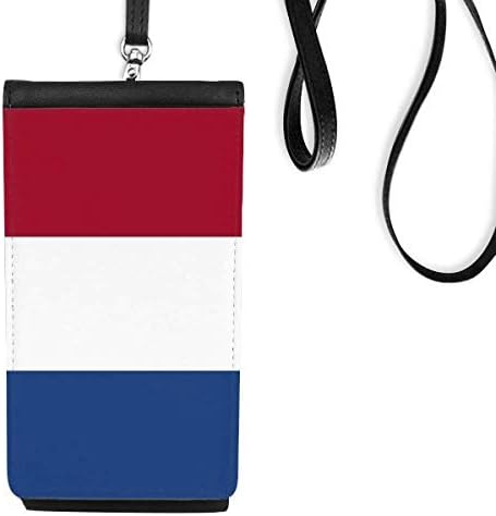 Национален Флаг На Холандия Е Държава В Европа Телефон В Чантата Си Портфейл Окачен Мобилен Калъф Черен Джоба
