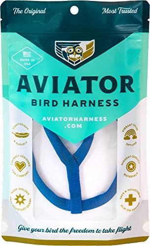 Шлейка и каишка за домашни птици AVIATOR: Petite Blue
