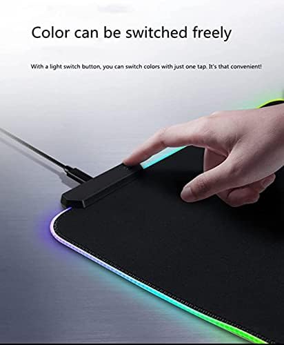 Подложки за мишки RGB Геймърска Подложка за мишка - Голям Разширено led подложка за мишка с плъзгане гумена основа с покритие