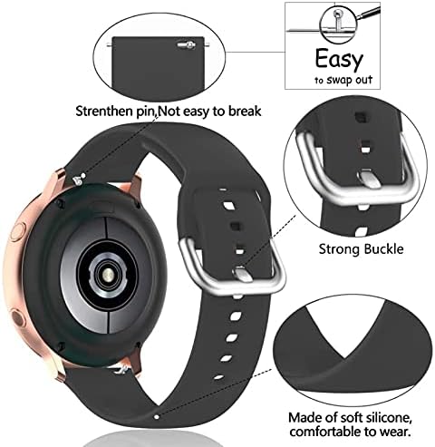 Подмяна на HQzon 6 ленти за Samsung Galaxy Watch Active 2 Band 40 мм 44 мм Active 1, Galaxy Watch 3 41 мм Watch