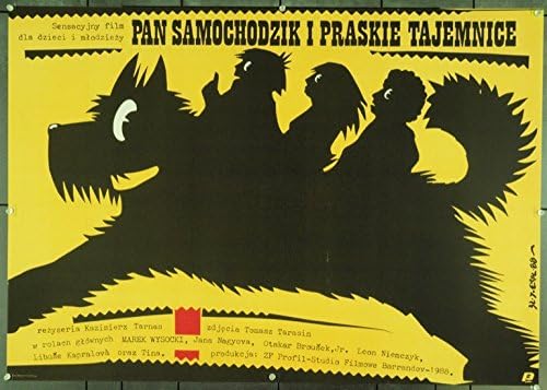Г-н Самоходзик и Тайните на Прага (1989) на Оригиналния полски плакат (27x38) Много фина работа ЯКУБ ЭРОЛА