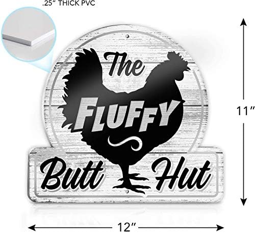Стикери Bigtime The Fluffy Butt Hut Декор за пилета от PVC 12 x 11 - | Аксесоари за сътрудничество за хранилки