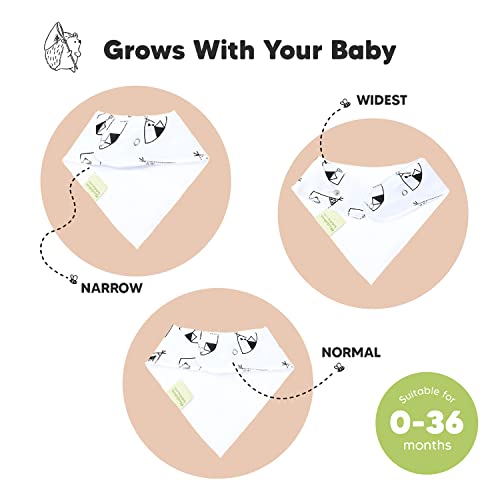 KeaBabies 8 Опаковки, органични бебешки Bandhan-Слюнявчиков и 5 опаковки органични Салфетки от оригване за малки