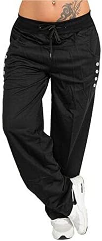 lcepcy/ Дамски Панталони за йога с джобове, Широки панталони Палацо Свободно Намаляване на Оверсайз, Меки и Удобни