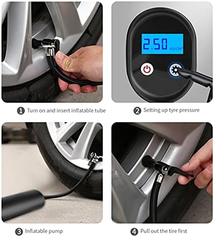 ZYZMH Акумулаторна Помпа 12v 150 Psi За помпане на Гуми Безжичен Преносим Компресор Дигитален Авто помпа за гуми за Колата (Цвят: