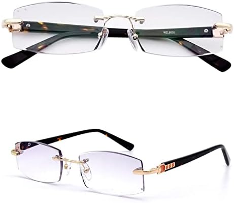 RESVIO Blue Light Блокер Очила за четене за Мъже Модни Цветни Очила Без Рамки За Четене