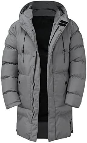 Мъжки Якета-ризи BEUU, Зимата на Топло палто с памучна подплата, Дълго палто със средна дължина, Ветрозащитная