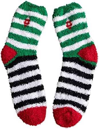 Чорапи за Йога Меки Коледни Чорапи Коледна Елха Снежинка, Снежен човек Лък Памучни Чорапи Новост Топли Чорапи