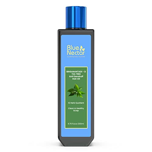 Blue Нектар Аюрведическое Здравословно масло за кожата на главата срещу пърхот с Чайным дърво, розмарин