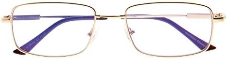 Постепенно Многофокусные Очила За Четене Мъжки UV-Защитни Филтри За Четене С Голяма Памет Титанови Точки