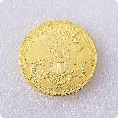 Kocreat Копие от 1893 Свобода Косата Сребърен Долар Либърти Морган Златна Монета от Двадесет Долара-Копие от Колекцията