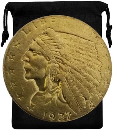 Kocreat Копие от 1927 Златна Монета с Главата на Индийския Орел 2 1/2 Долар -Копие на Сувенирни Монети на