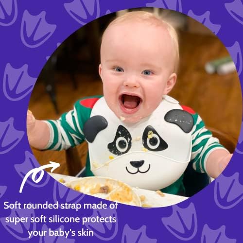 Комплект Глупаво Goose от 2 Силиконови детски нагрудников с животни за бебета и деца, Водоустойчив, Регулируем,