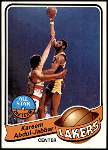 1979-Добрият играч № 10 Карим Абдул-Джабар Лос Анджелис Лейкърс (баскетболно карта) в Ню Йорк, лос анджелис Лейкърс