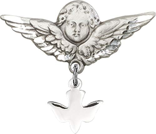 Иконата на детето Jewels Мания за талисман на Светия Дух и икона на Ангел с крила | Иконата за дете от Сребро с Талисман на