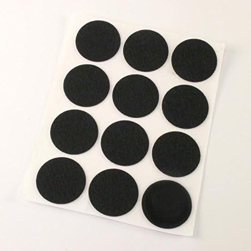 Кръгове от еластичен черен клеящегося филц Bytheyard; 48 броя в опаковка ширина 1.5 инча, издълбани печат; Занаяти собствените си ръце (черен, 48 броя)
