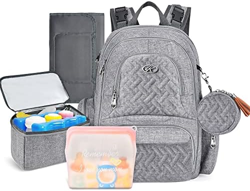 Комплект раници-чанти за памперси, Многофункционална Чанта за бебешки Пелени с подложка за промяна на тампон,