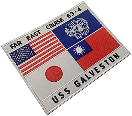 Източна Круиз 63-4 USS Galveston Бродирани Ленти Апликация Украса за Хелоуин Открит Cosplay Костюм Ивици Военен Тактически