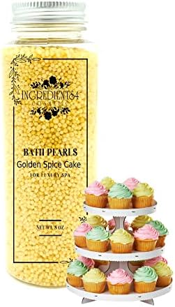 Баня Перли Golden Spice Cake 8 унции за Луксозен СПА в домашни условия Естествено Ароматно Масло