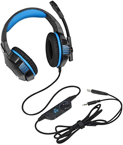 3,5 мм Детска Слушалки Led слушалки за КОМПЮТЪР SW за PS4 / Slim/Pro Xbox One S X (синьо) Нажежен, Онлайн контрол,