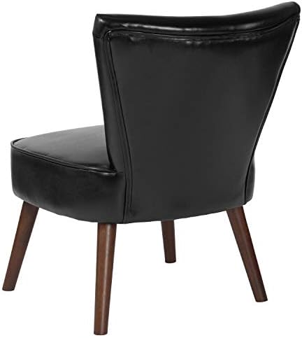 Мебели Flash 2 бр. Черна кожена мека ретро стол от серията HERCULES Holloway
