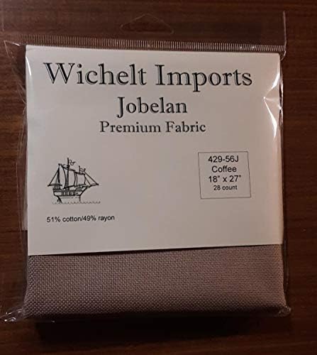 Компанията Wichelt е вносител на висококачествени тъкани Jobelan за бродерия на кръстат бод 18 x 27 Кофейно-кафяв