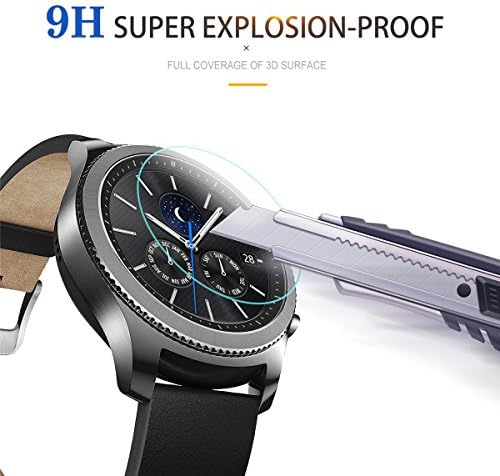 Комплект от 4 теми за Samsung Gear S3 Frontier / Класически защитно фолио за екрана, закалено стъкло за часовници Gear