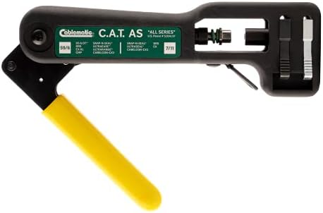 Cablematic C. A. T.-Инструмент за компресиране на коаксиални конектори 59/6 и 7/11 за професионални техници, лесно преносим, както свързващ инструмент, 1,1 килограма