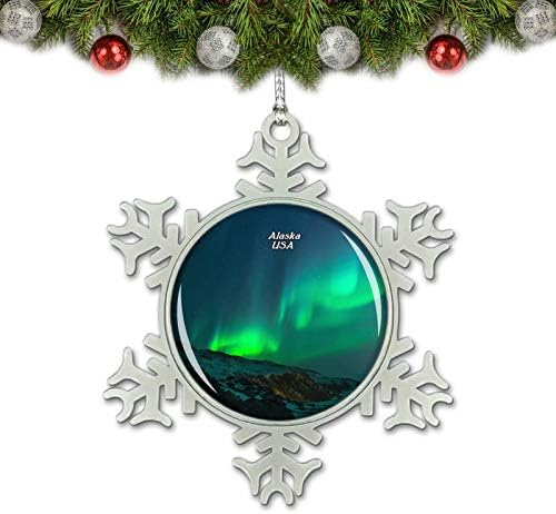 Умсуфа съединените щати на Америка на Северно Сияние в Аляска Коледен Орнамент за Украса на Елхата Crystal Метален Сувенир