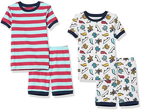 Комплекти Памучна пижама Essentials Унисекс, за деца и бебета, Плътно до тялото