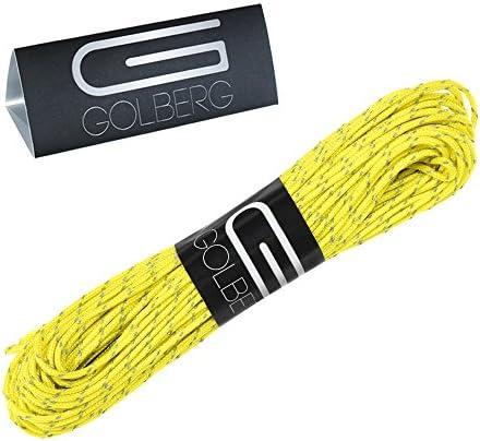 GOLBERG G 1,8 мм Флуоресцентно Отразяваща паракорд 95lb – 20 метра – Идеално място за закрепване на въжета