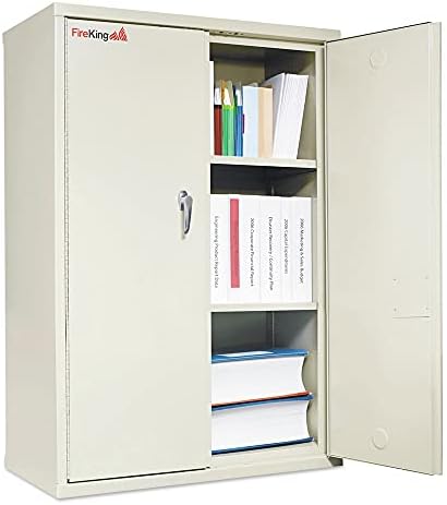 Огнеупорна шкаф за съхранение на FireKing, пожароустойчивост 1 час, 36 x 19-1/4 x 44, пергамент