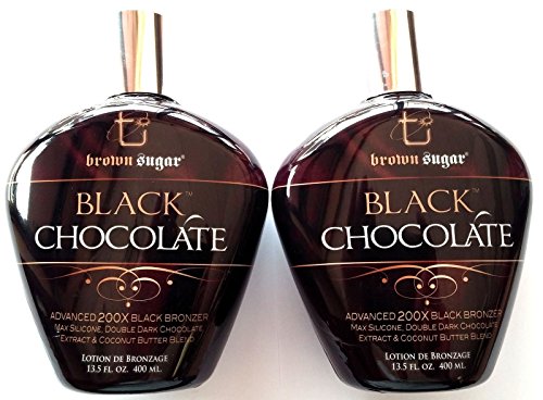 Лот от 2 парчета Черен Шоколад 200x Черно Бронзирующий Лосион за слънчеви бани Brown Sugar Тан Inc.
