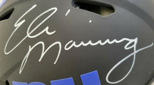 Ели Манинг е Подписал Автентичен каска New York Giants F/s Eclipse Speed - Каски NFL с автограф