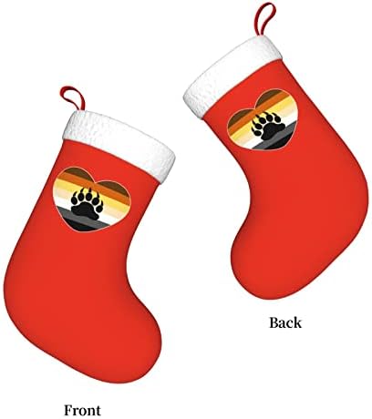 Сладки Коледни Чорапи с Гордостта на ЛГБТ-Мечка, Коледни Украшения за Елхи, Коледни Чорапи за Коледно парти, Подаръци