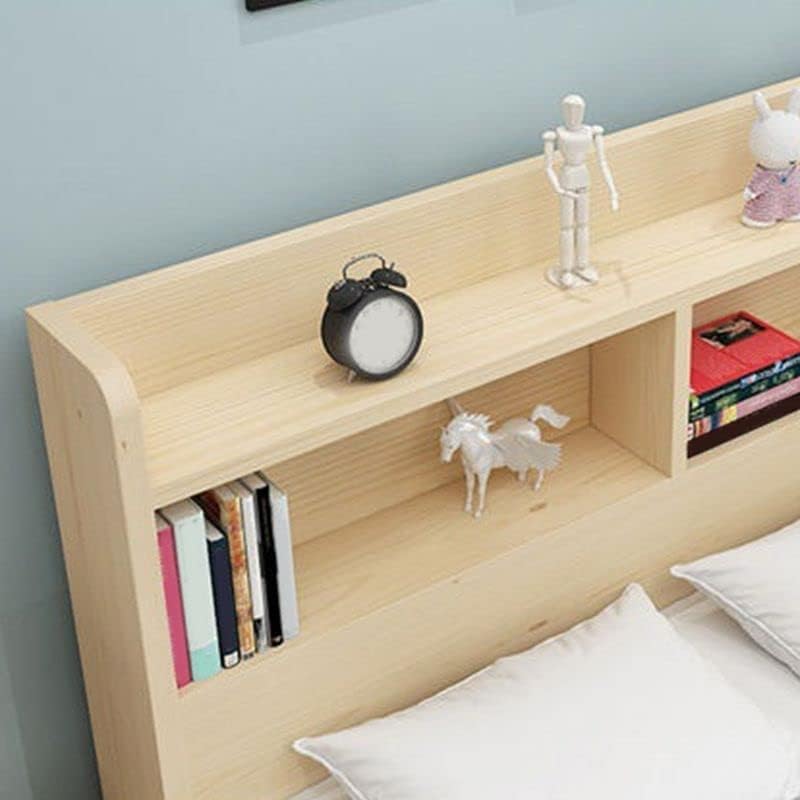 Рамка на легло от масивно дърво CraftThink, Скандинавски легло с чекмедже и Дървени таблата на Книжния шкаф за спалнята