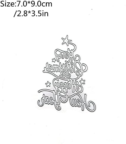 Ceiteo весела Коледа Писма Метални Щанцоване, честита Нова Година на Думи Шаблони за DIY Релеф, Изработка на Картички,